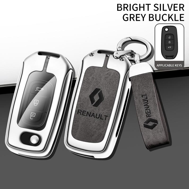 

Hub Caps Zinc Alloy Leather Car Key Case Cover Shell For Renault Kwid 2023 Kadjar Captur Megane Stepway Sandero Logan Clio 2022