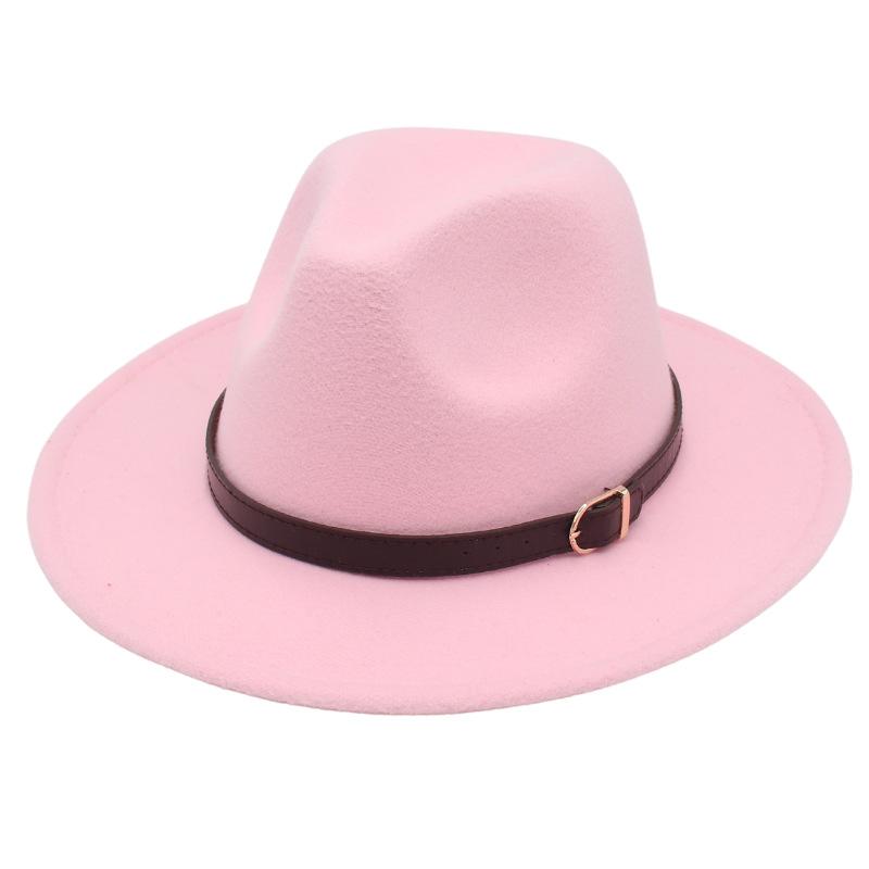 European And American Style Small Belt Top Hat Model Wears And Takes Pictures, Big-Brimmed Jazz Hat Modifies Face Shape, Ethnic Style Men'S And
