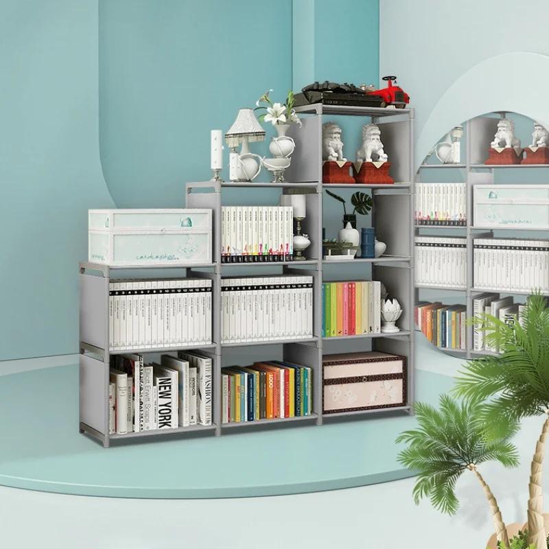 Jednoduchá knihovna Snadná montáž Knihovna Lze přesouvat Dětský regál na drobnosti Domácí nábytek Police na knihy Úložná skříňka Držáky