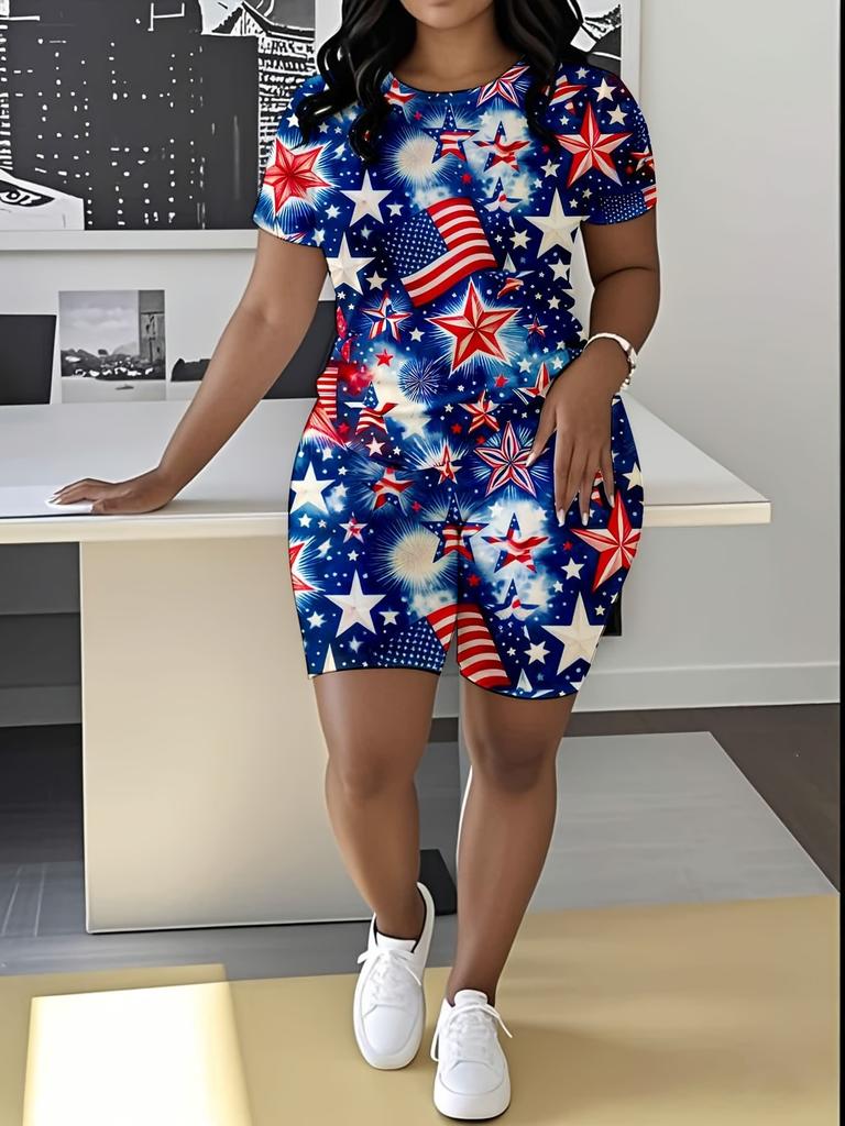 Butterfly Ladies Casual Suit Short Sleeve Shorts 1D Digital Flower Printing Fashion T-Shirt Two-piece Set