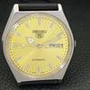 Seiko 5 AUTOMATIC 6309A JAPAN MENS VINTAGE GOLDEN COLOR DIAL WATCH A701458-5 R206b-a701458