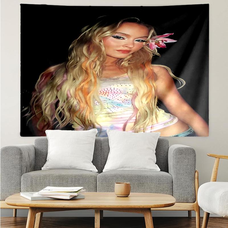 Zara Larsson Print Tapestry, Backdrop, Easy Setup, Ideal for Bedroom, Office & Living Room, with Aesthetic Wall Hanging Decor.