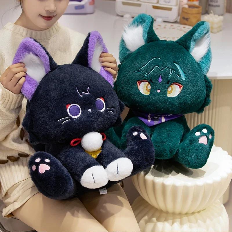 Cute Genshin Impact Doll Scattered Soldiers Cat Cat Pillow Mandrill Pillow Game Surrounding Doll Plush Toy Sleeping Pillow Gifts