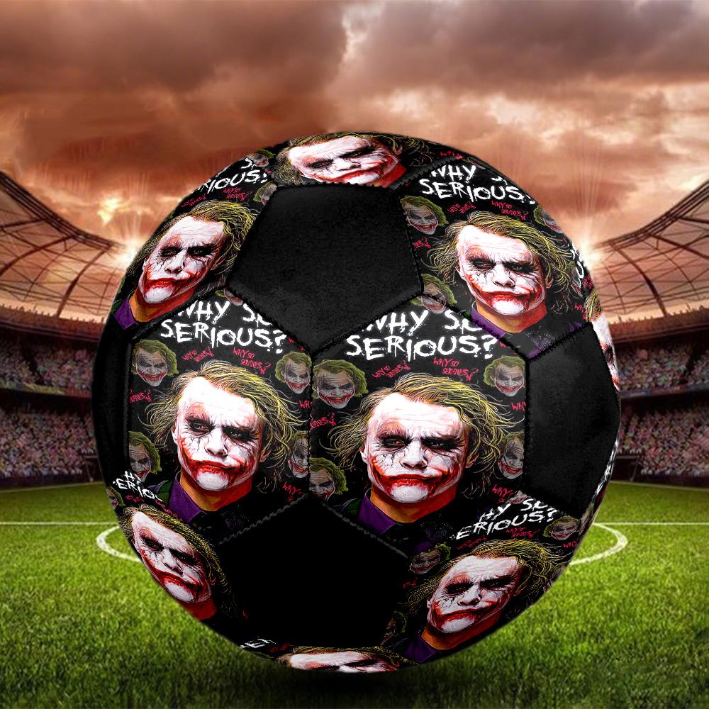 Joker Clown Indoor Soccer Ball Colorful All Ages Size 5 Machine Stitched PVC Competition Ready Durable High-Bounce