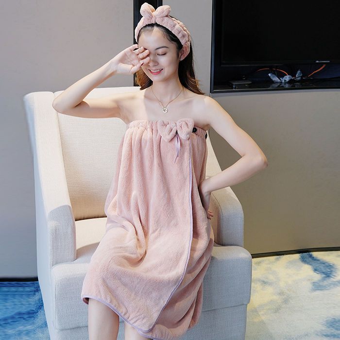 Банное полотенце, женская корейская версия, милая впитывающая безволосая банная юбка, можно носить сексуальный халат без бретелек