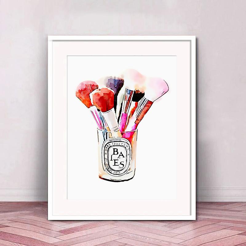 Pink Fashion Wall Posters Perfume Makeups Canvas Painting Wall Art Modern Nails Print Pictures Nordic Girl Bedroom Home Decor