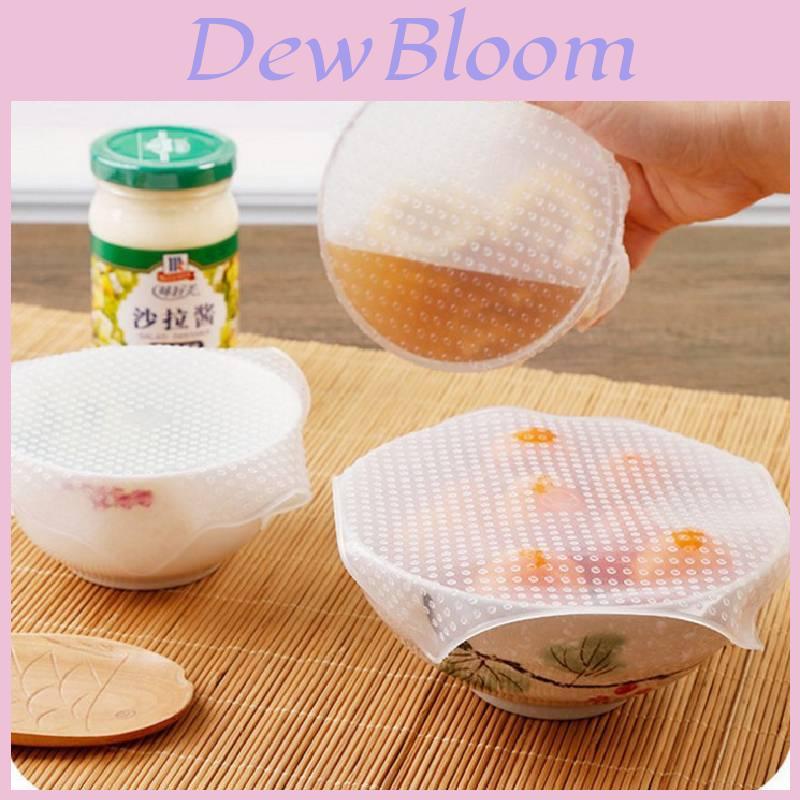 Transparent Silicone Reusable Food Wrap Versatile Microwave Bowl Lid Kitchen Cover