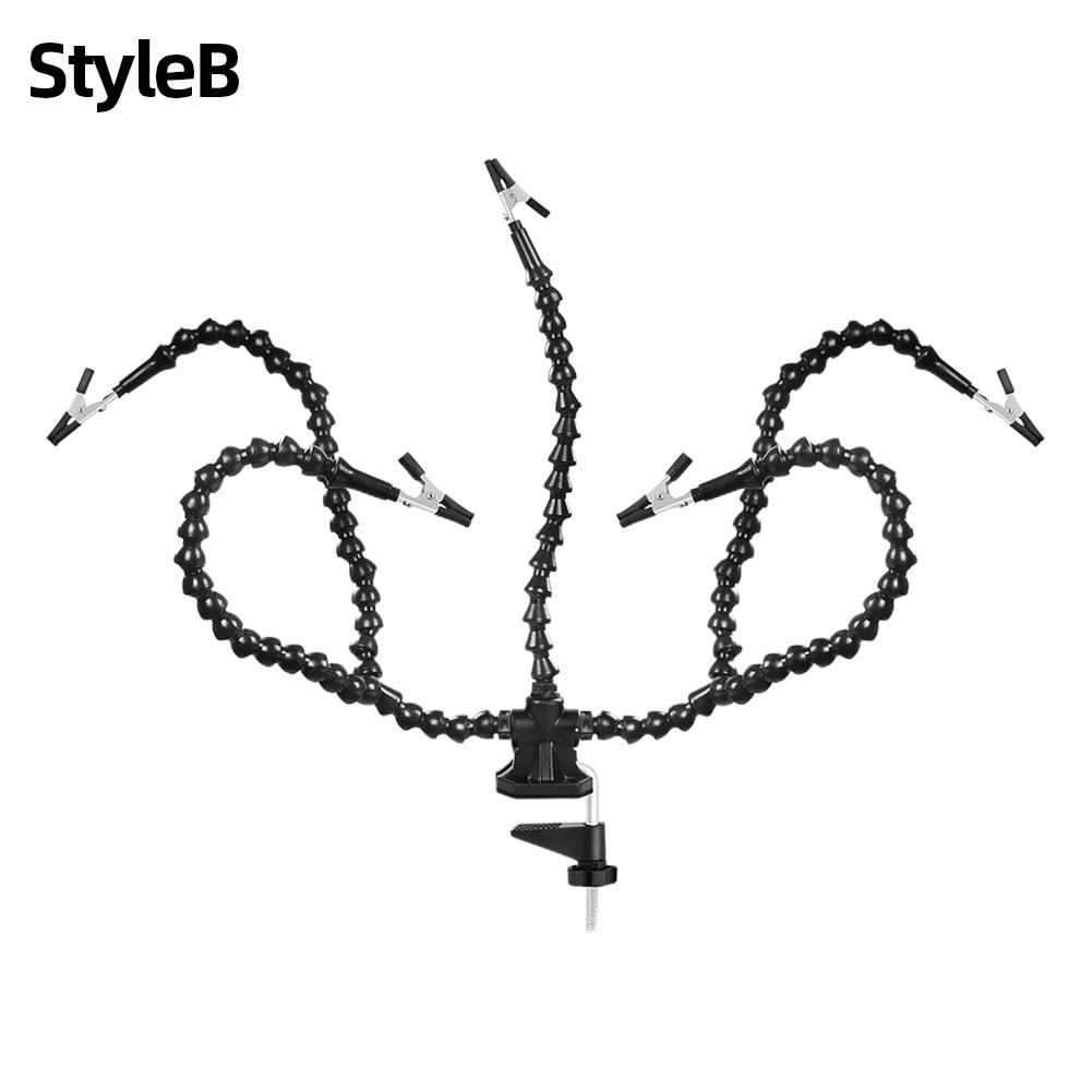 Soldering Holder 3X Magnifier with LED Light Maintenance Auxiliary Table Adjustable Clamp for Electronics Repaire/ Soldering/DIY