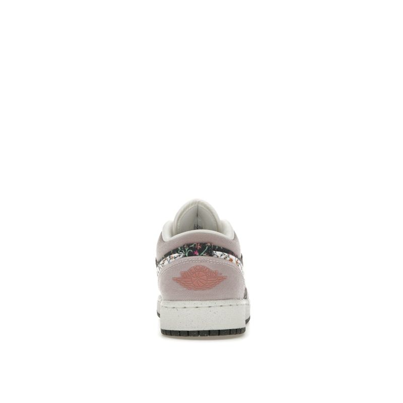 Air Jordan 1 Low SE GS Floral Canvas Platinum Violet Anthracite Red Stardust Sail FJ3445-001