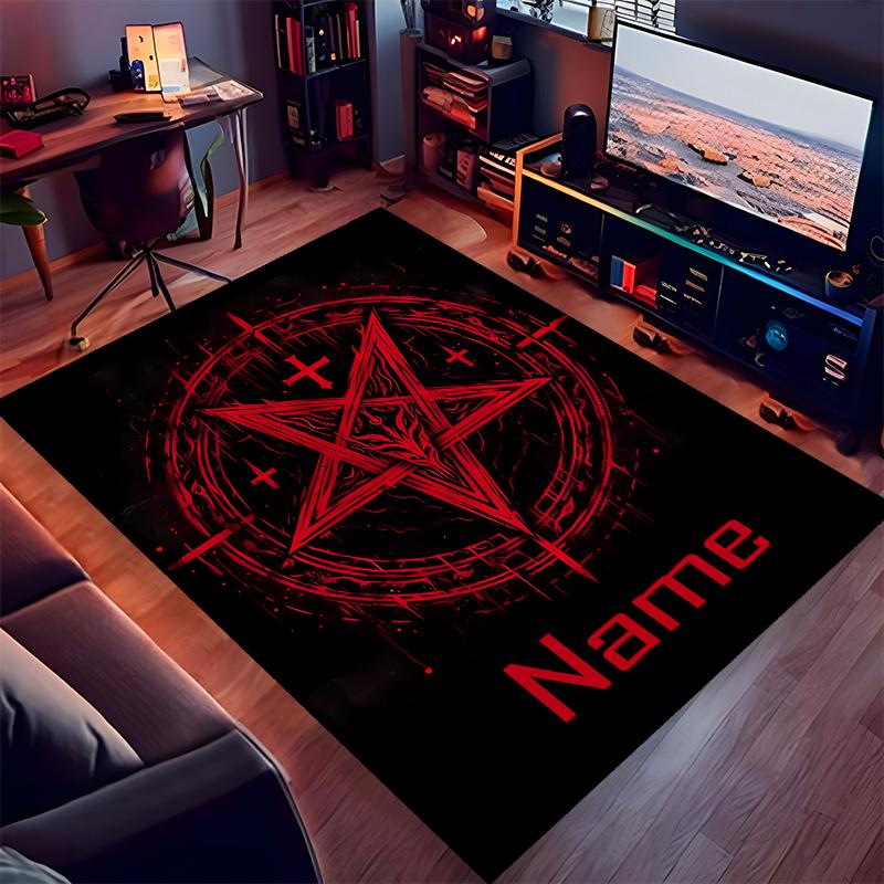 Custom Personalization Baphomet Print Area Rug - Soft, Washable Non-Slip Indoor Mat,Living Room,Home&Office Decorative Rug