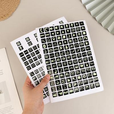 Luminous Rocker Switch Label Pvc Car Sticker Truck Instrument Circuit Panel Decal Decoration Car Styling Accessories Marine Boat