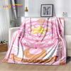 Cute Cartoon Cardcaptor Sakura Soft Plush Blanket,Flannel Blanket Throw Blanket for Living Room Bedroom Bed Sofa Picnic Cover 3D