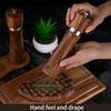 Steel ring grinder Acacia pepper mill Ceramic core manual pepper grinder BBQ barbecue tool set
