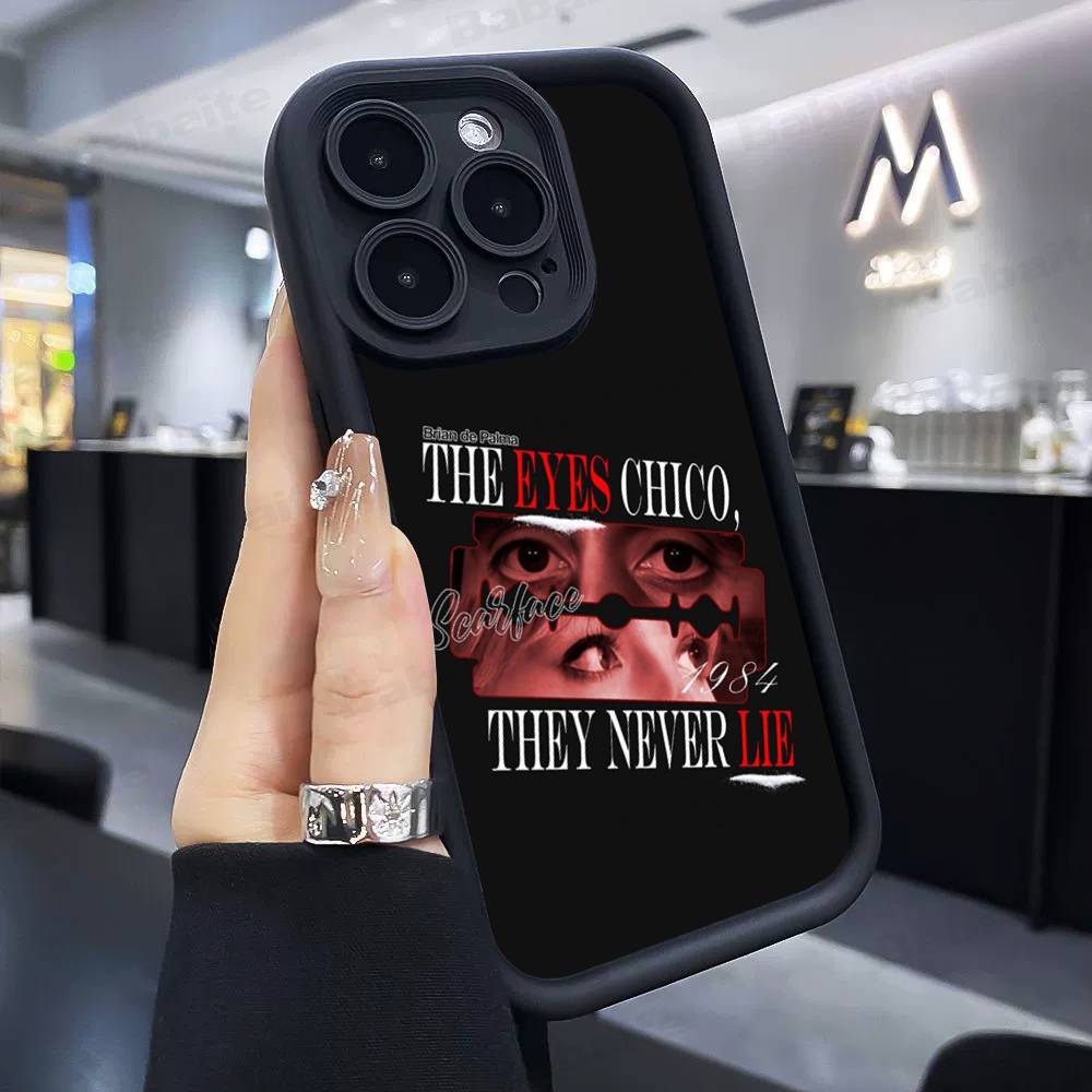 

Classic S-Scarface Film Tony Silicone Soft Phone Case For iPhone 17 16 15 14 Plus 13 12 Mini 11 Black Cover iPhone 12