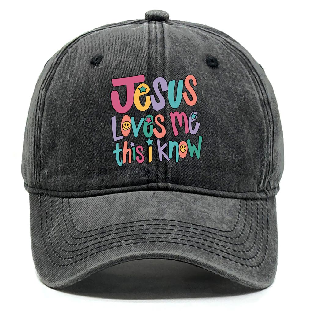 "Jesus Love Me" Print Adjustable Baseball Caps Unisex Hats For Woman Washed Cotton Curved Brim Snapback Baseball Hat