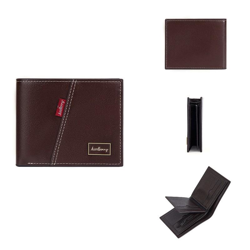 New Men s Short Retro Multi Slot Wallet With Simple Horizontal Design 12X10X2