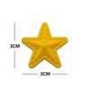 3*3CM/ PVC Rubber Small Star Hook Patches Military Stickers On Backpack,Stars Clothes Applique Embroidery Hook and Loop Patch
