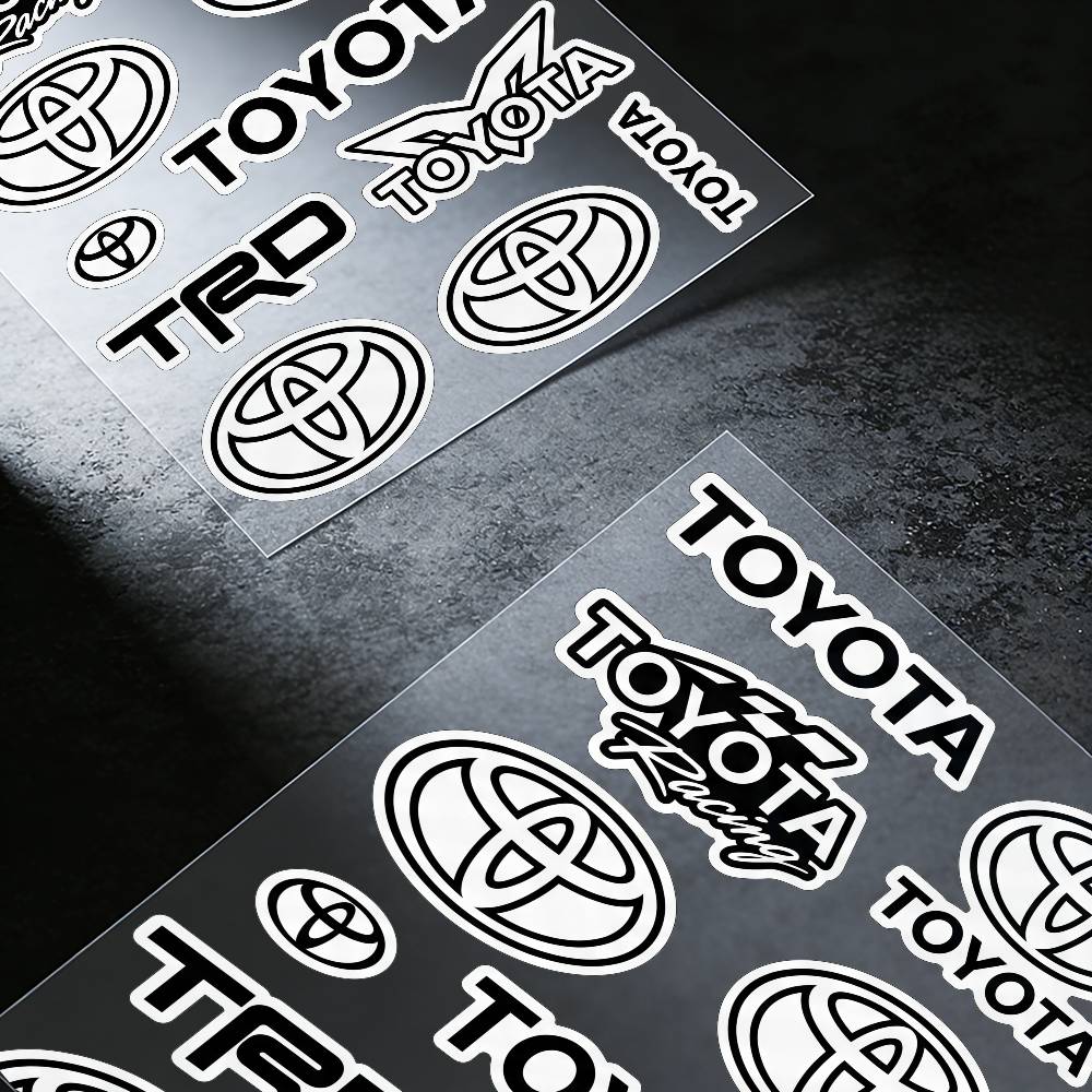 FOR TOYOTA TRO GR Multi Scene Waterproof Reflective Scratch Cover Stickers Fit Auto Motorcycle Helmet Refrigerator Water Cup