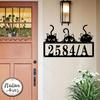 Vintage Metal Cat Wall Art Customizable Address Sign Home Decor Hot Sale
