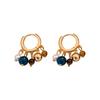 Vintage Colorful Round Beaded Hoop Earrings for Women Ladies Ethnic Style Stones Bead Pendant Earrings Party Jewelry Accessories