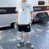 Korean Style Men's Sportswear Set - Short Sleeve T-shirt & Casual Basketball Shorts, Summer 2026 Trend