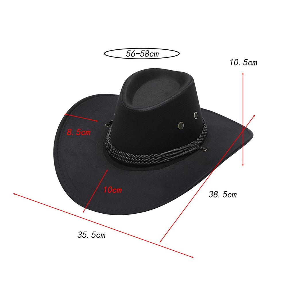 Cowboyhut Dekoration Breiter Rand Kostüm Kleidung Zubehör Cosplay Sommer Foto Requisiten Sonnenhut für Erwachsene Unisex Angeln Wandern