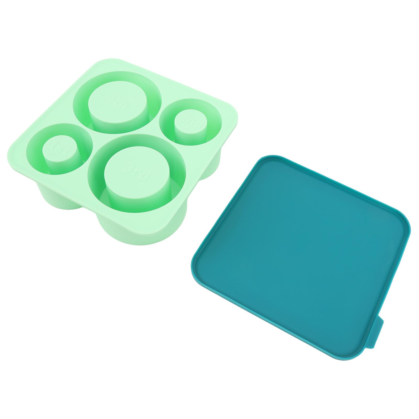 

4Pcs Hollow Cylinder Ice Cube Tray Easy Release Large Capacity Silicone Ice Cube Trays with Lids