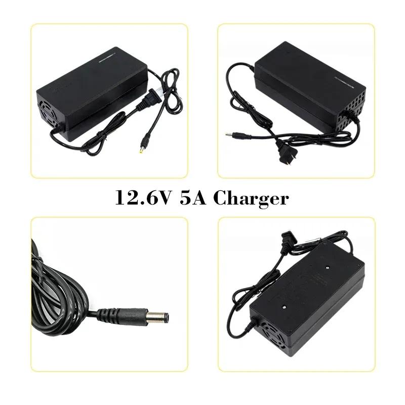12.6V 1A 3A 5A 10A Lithium Battery Charger AC110-240V To DC For11.1V 3S 12V Power Supply Sprayer Li-ion Battery Pack DC5.5*2.1mm