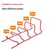 Bright Orange Agility Training Hurdles Durable PVC Non-Slip Feet for Soccer Football Field Speed Practice