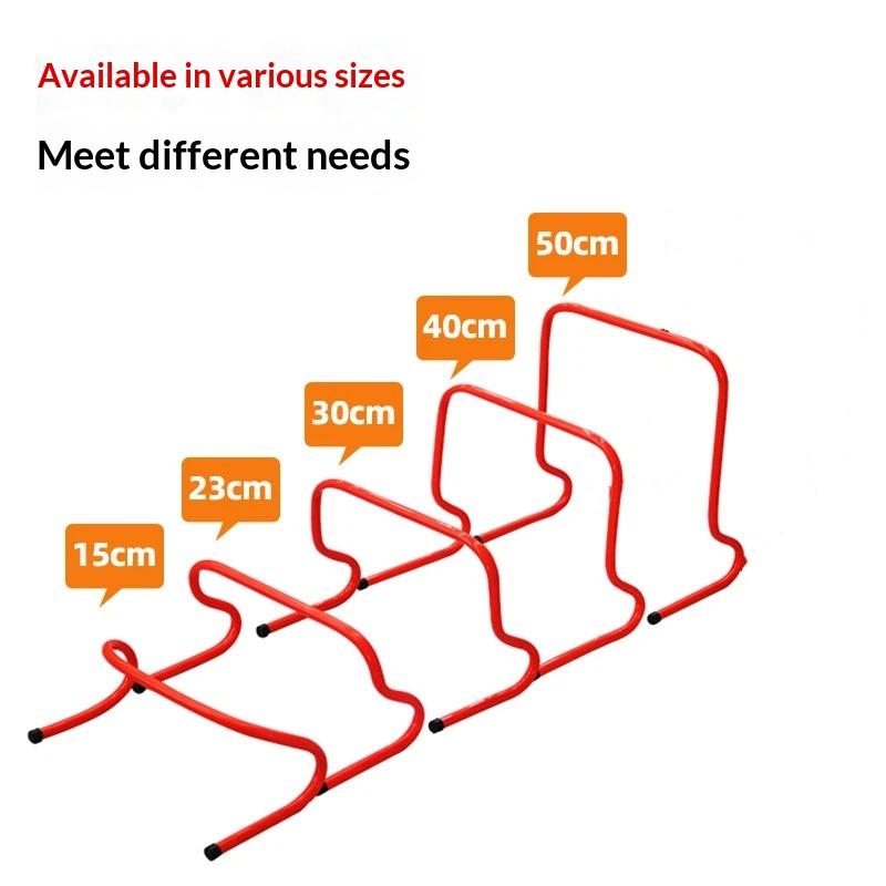 Bright Orange Agility Training Hurdles Durable PVC Non-Slip Feet for Soccer Football Field Speed Practice