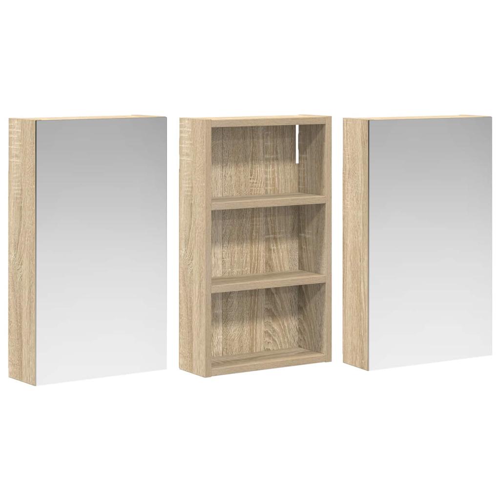 Bathroom Cabinet Set 3 Pcs 90 X 10.5 X 50 Cm Particleboard