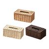 Wicker Tissue Box, Rectangular Decorative Tissue Holder, Increase Capacity Facial Tissue Holder, for Bathroom Living Room Car