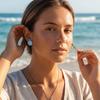 Temperament Polka Dot Earrings Flower Jewelry Gift French Style Round Stud Earrings  Lady