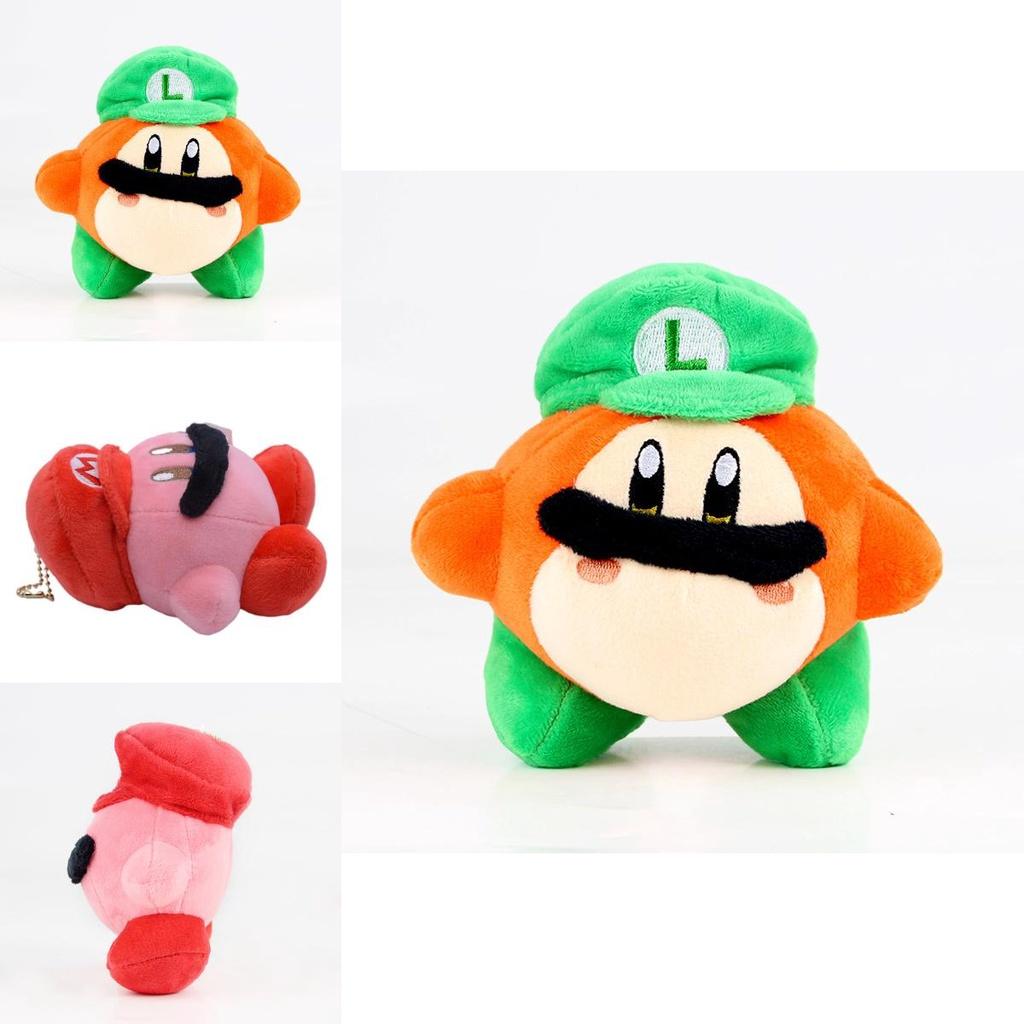 Adorable Kirby Waddle Dee Plush Doll With Mario Luigi Hat For Kids Gift Pendant