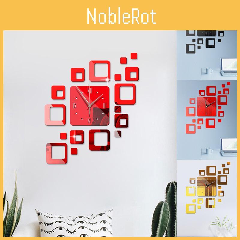 Large 3d Diy Wall Clock Mirror Surface Sticker Art Design For Modern Home And Office Decor