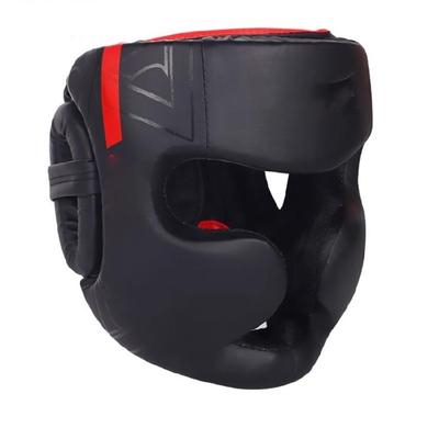PU Leather Kick Boxing Helmets Martial Art Headgear Protector Safety Helmets Boxing Head Protection Fitness Equipment