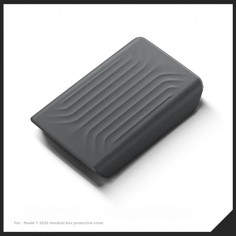 For Tesla Model Y Juniper 2025 TPE Handrail Box Protective Cover Armrest Box Shell Interior Modification Black Car Accessories
