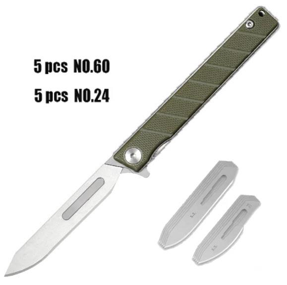 NEW The PEI/G10 Handle Folding Knife Suitable For A Variety Of Scalpel Blades Mini Portable EDC Utility Knife With NO60 Blades