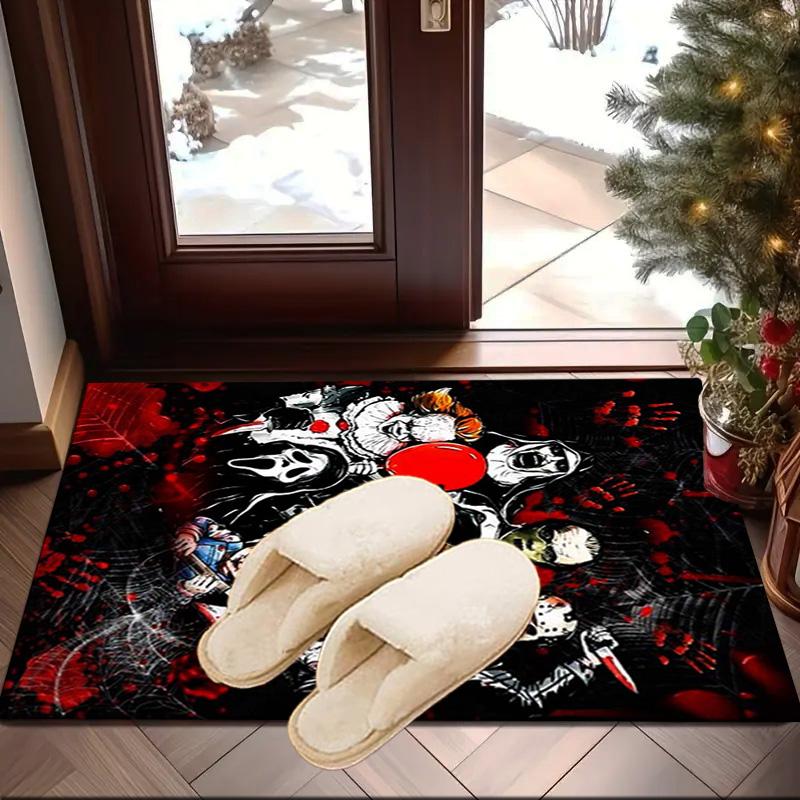 Horror Movie Characters Collage Carpet, Chair Rug,Rug for Office Bedroom living rooms, Doormat decor Fan Gift Christmas Gift