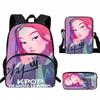 Hunters Demon Kpop Child School Backpack Set Breathable Fabric Primary Students