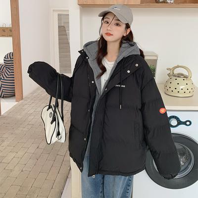 Loose-fit Style Cotton Bread Oversized Jacket for Female Students