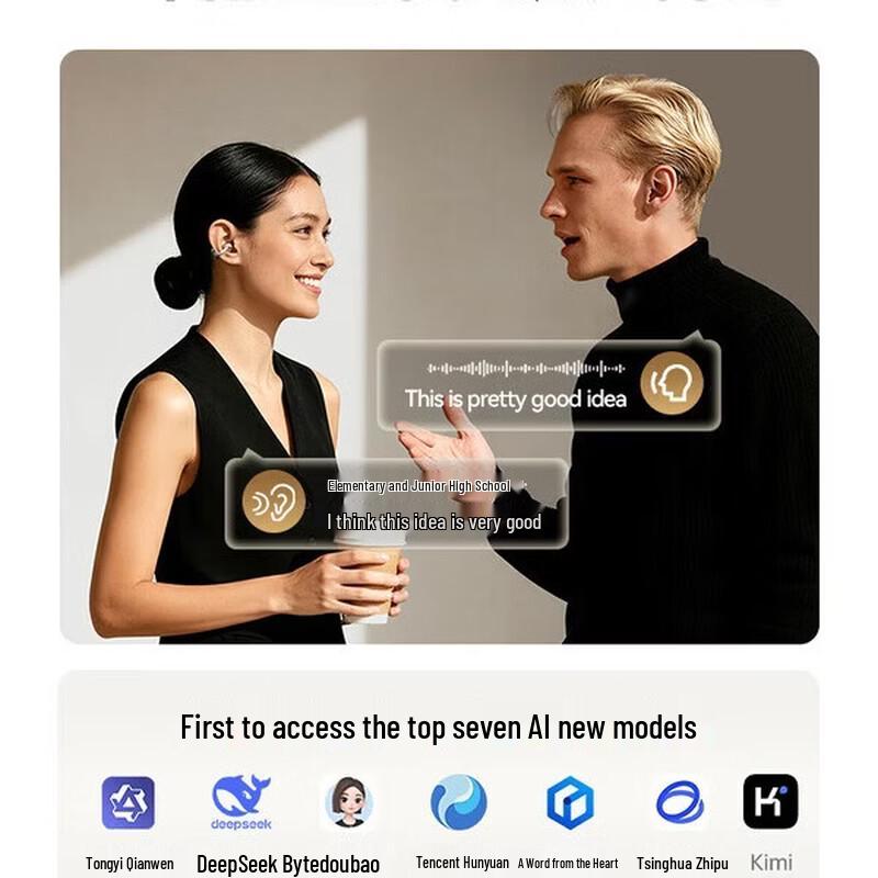 SANAG S6S Ultra Open-Ear AI Translator Bluetooth Headphones