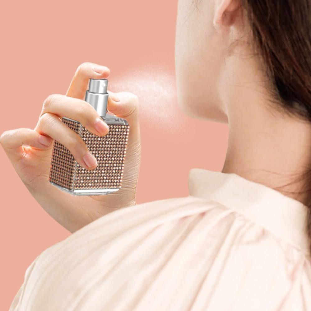 Luxury Shiny Spray Jars Press Type Travel Spray Bottle Glass Perfume Bottle  Liquid Container