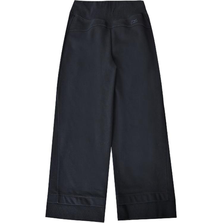Li-Ning Sports Lifestyle Series Lace-Up Solid Color Soft Simple Versatile Casual Pants Women bottoms AKLVB00-2
