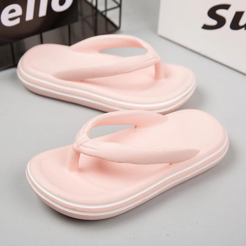 Men's Flip Flops Summer 2024 Female Shoes Thick Bottom EVA Non-slip Slide Slippers Outdoor Indoor Couples Shoes Chaussure Femme