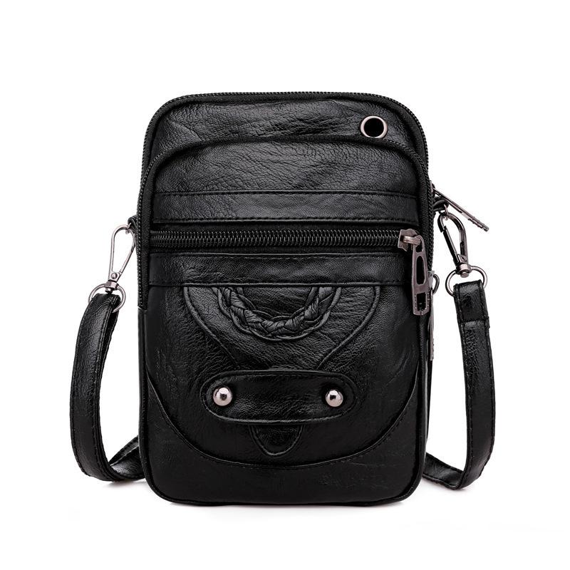 Soft Leather Phe Shoulder Crossbody Bag Women European American Vintage Mature Fashi Small Handbag