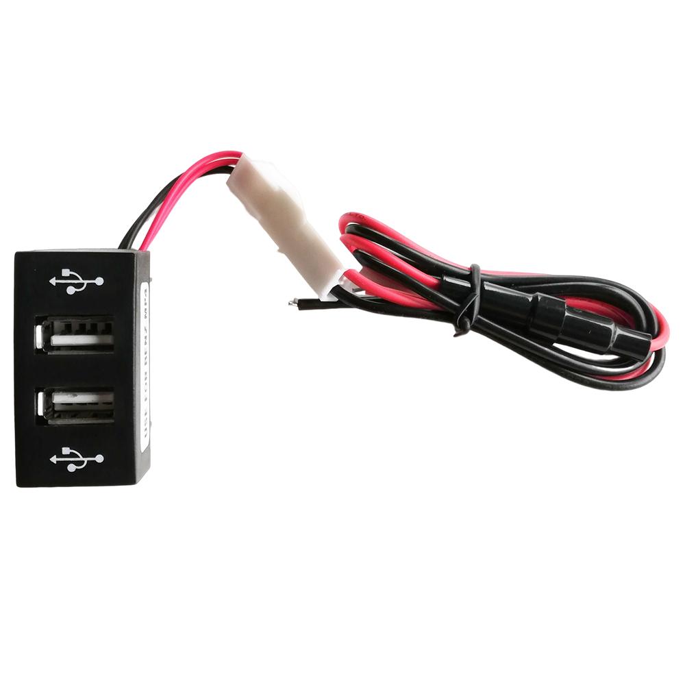 1Pc Dual USB Charger For Mercedes Benz Actros MP4 Truck Input DC 24V Output DC 5V 2.1A/2.1A
