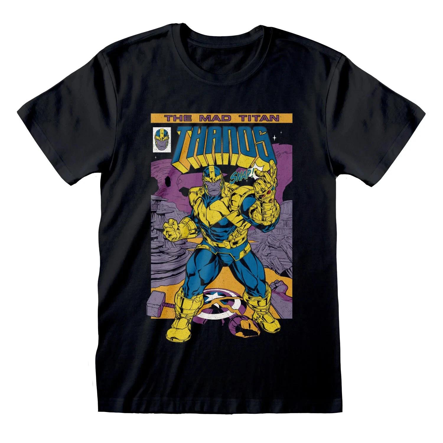 Official Thanos T Shirt Avengers Comic Cover Comics The Mad Titan New Small 3XL