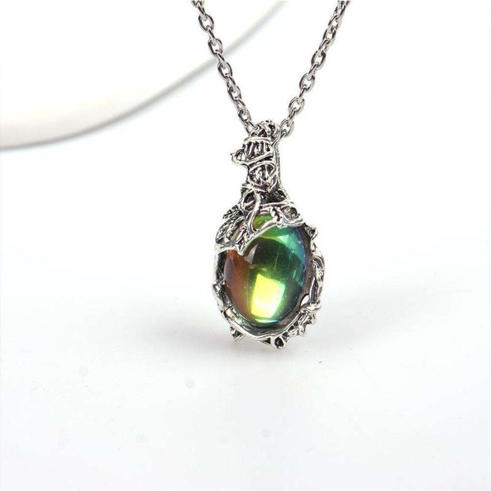 Bohemia Moonstone Pendant Necklace Artificial Gems Rattan Women Necklaces for Lady Girls Waterdrop Stone Necklace Jewelry