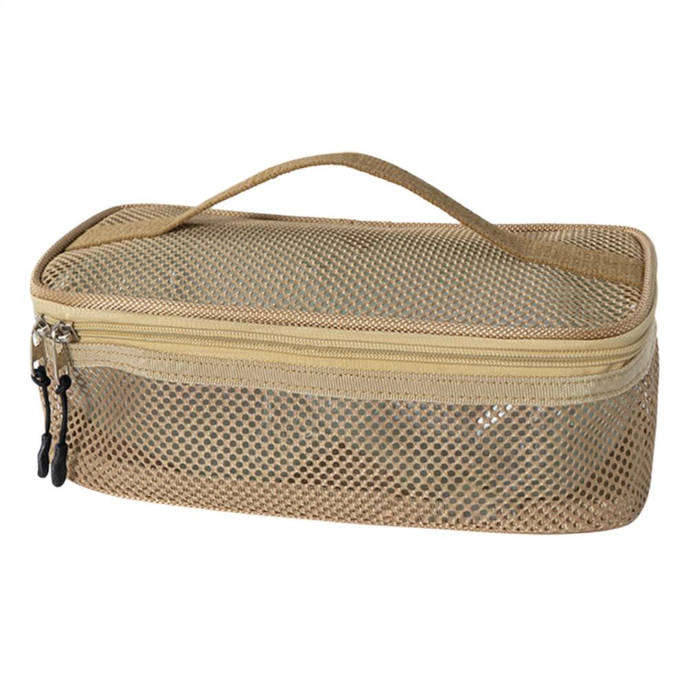 Camping Cooking Utensils Bag Portable Cookware Pouch For Outdoor Large Mesh Portable Camp Utensil Bag For Picnic Barbecue